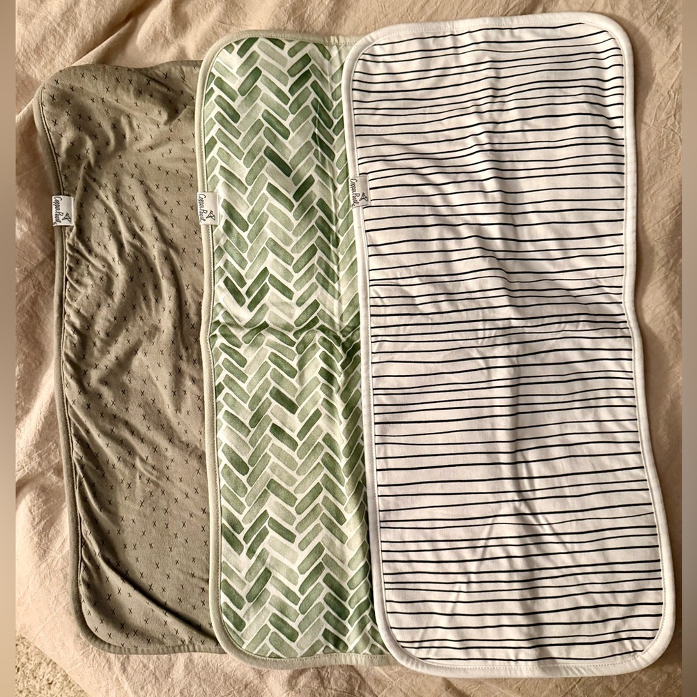 Copper Pearl Burp Cloths – Set of 3 – Gender Neutral